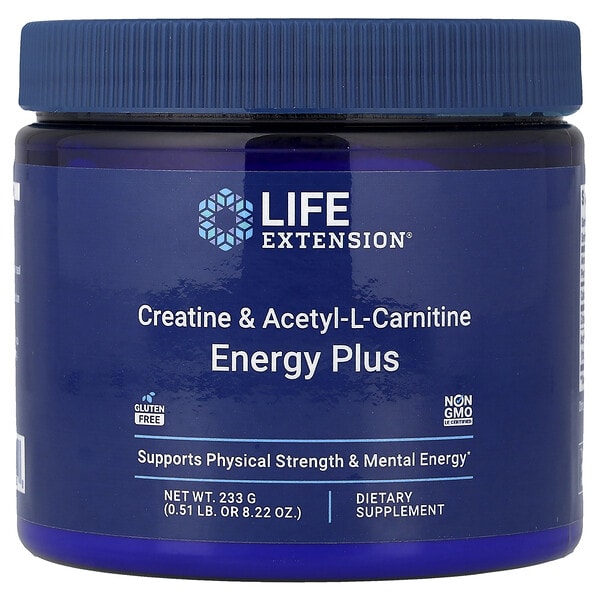lex25322_v_24.jpg креатин и ацетил-L-карнитин, Energy Plus, 233 г (0,51 фунта) — Life Extension