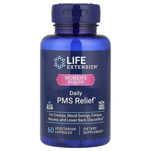 lex25376_v_8.jpg Women's Health, ежедневное облегчение при ПМС, 60 вегетарианских капсул — Life Extension