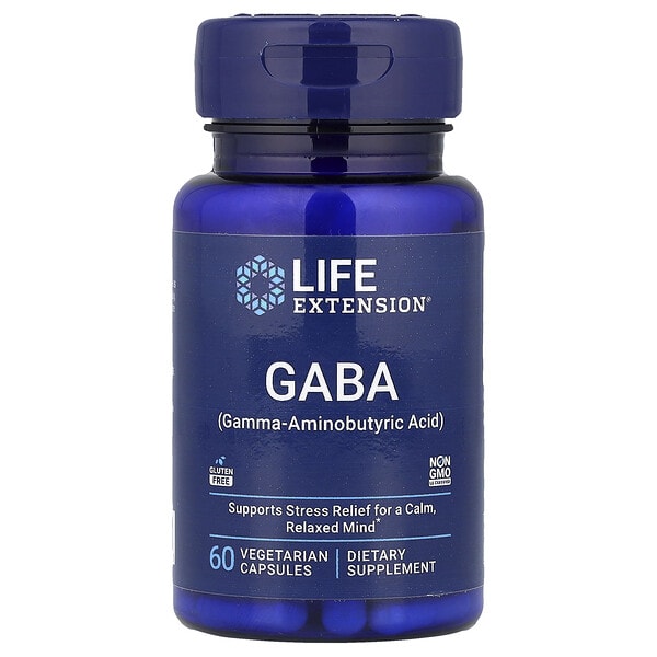 lex25426_v_8.jpg ГАМК, 60 вегетарианских капсул — Life Extension