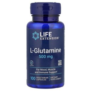 L-глютамин, 500 мг, 100 вегетарианских капсул — Life Extension