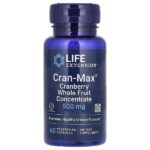 Cran-Max, концентрат цельных ягод клюквы, 500 мг, 60 вегетарианских капсул — Life Extension