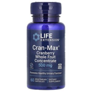 Cran-Max, концентрат цельных ягод клюквы, 500 мг, 60 вегетарианских капсул — Life Extension