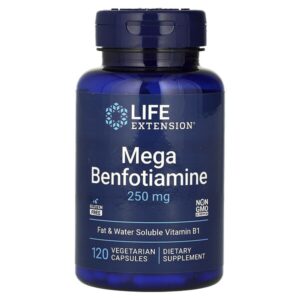 Мега-бенфотиамин, 250 мг, 120 вегетарианских капсул — Life Extension