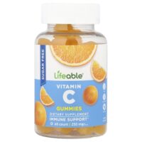 жевательные таблетки с витамином C, со вкусом цитрусовых, 60 жевательных таблеток (125 мг в 1 жевательной таблетке) — Lifeable