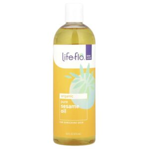 органическое чистое кунжутное масло, 473 мл (16 жидк. унций) — Life-flo