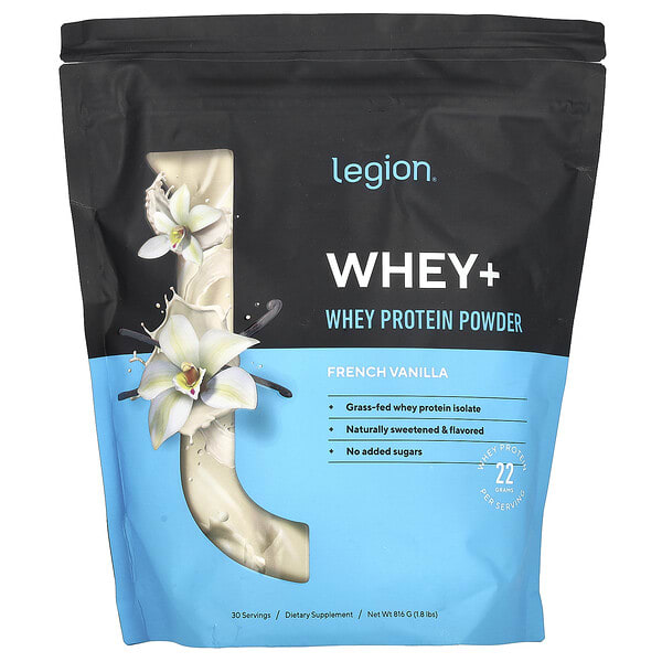 lga61370_v_2.jpg Whey +, порошок из сывороточного протеина, французская ваниль, 816 г (1,8 фунта) — Legion Athletics