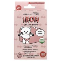Iron Organic Drops, для детей от 4 месяцев, вкусная вишня, 60 мл (2 жидк. Унции) — Legendairy Milk