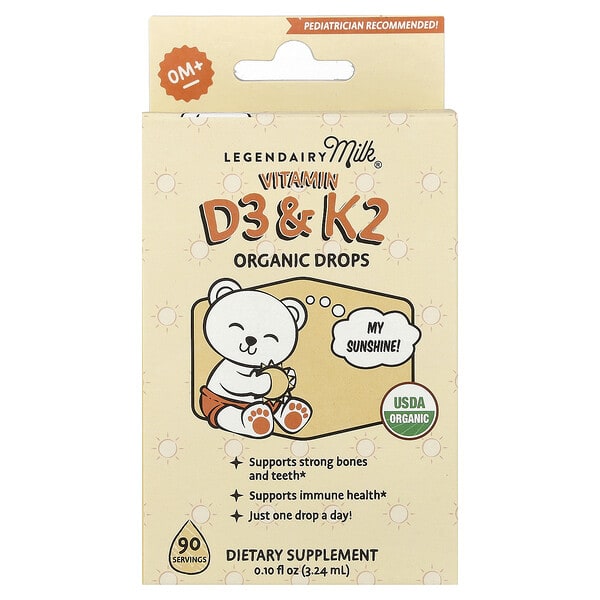 lgd41049_v_48.jpg органические капли с витаминами D3 и K2, для детей от 0 месяцев, 3,24 мл (0,1 жидк. унции) — Legendairy Milk