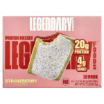 протеиновое пирожное, клубника, 10 шт. по 61 г (2,2 унции) — Legendary Foods