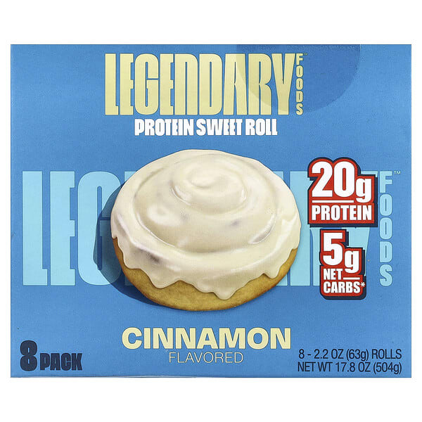 lgr97163_v_43.jpg протеиновая булочка, корица, 8 шт. по 63 г (2,2 унции) — Legendary Foods