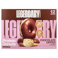протеиновые пончики, в шоколаде, 12 упаковок по 61 г (2,2 унции) — Legendary Foods
