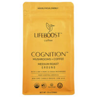 Cognition™, кофе с грибами, молотый, средней обжарки, 340 г (12 унций) — Lifeboost