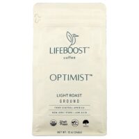 Кофе, Optimist™, молотый, легкой обжарки, 340 г (12 унций) — Lifeboost