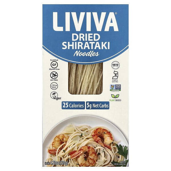 lii42240_v_16.jpg сушеная лапша ширатаки, 120 г (4,23 унции) — LIVIVA