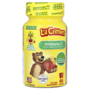 Immune C, витамин С с цинком и витамином D, 60 жевательных таблеток — L'il Critters
