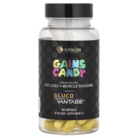 Gains Candy, Gluco Vantage®, 60 капсул (100 мг в 1 капсуле) — ALPHA LION