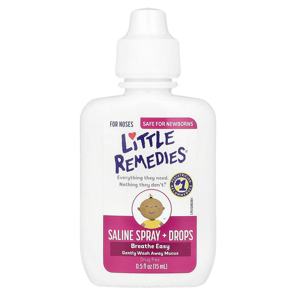 lir12015_v_40.jpg Little Remedies, Солевой спрей + капли, для носа, 15 мл (0,5 жидк. унц.)