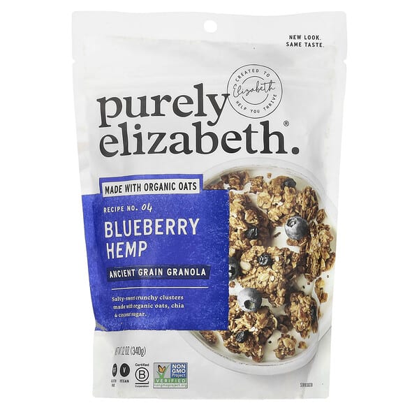 liz00216_v_9.jpg Ancient Grain Granola, черника и конопля, 340 г (12 унций) — Purely Elizabeth