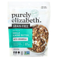 Keto Granola Clusters, без зерен, ванильное и миндальное масло, 227 г (8 унций) — Purely Elizabeth