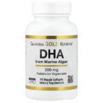 ДГК из морских водорослей, 200 мг, 60 вегетарианских капсул — California Gold Nutrition