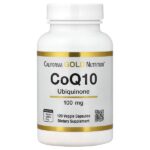 коэнзим Q10, убихинон класса USP, 100 мг, 120 растительных капсул — California Gold Nutrition