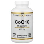 коэнзим Q10, убихинон класса USP, 100 мг, 360 растительных капсул — California Gold Nutrition