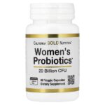 пробиотики для женщин, со смесью пробиотических бактерий, бифидобактериями лактис, ацидофильными лактобактериями и лактобактериями рамнозус, 20 млрд КОЕ, 60 растительных капсул — California Gold Nutrition