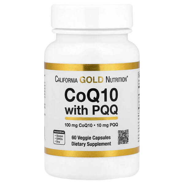 lkn01450_v_100.jpg коэнзим Q10 с PQQ, 60 растительных капсул — California Gold Nutrition