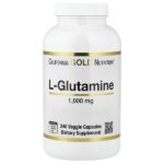 L-глютамин, 1000 мг, 240 растительных капсул — California Gold Nutrition