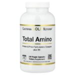 Total Amino с витамином B6 и смесью 20 аминокислот, 240 вегетарианских капсул — California Gold Nutrition
