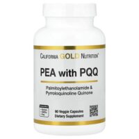 ПЭА 300 мг и PQQ 10 мг, 90 растительных капсул — California Gold Nutrition