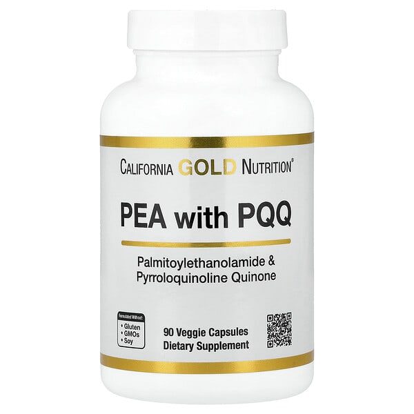 lkn01592_v_88.jpg ПЭА 300 мг и PQQ 10 мг, 90 растительных капсул — California Gold Nutrition