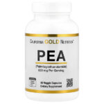 ПЭА (пальмитоилэтаноламид), 90 вегетарианских капсул (300 мг в 1 капсуле) — California Gold Nutrition