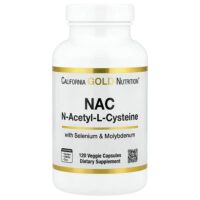 N-ацетил-L-цистеин с молибденом и селеном, 120 растительных капсул — California Gold Nutrition