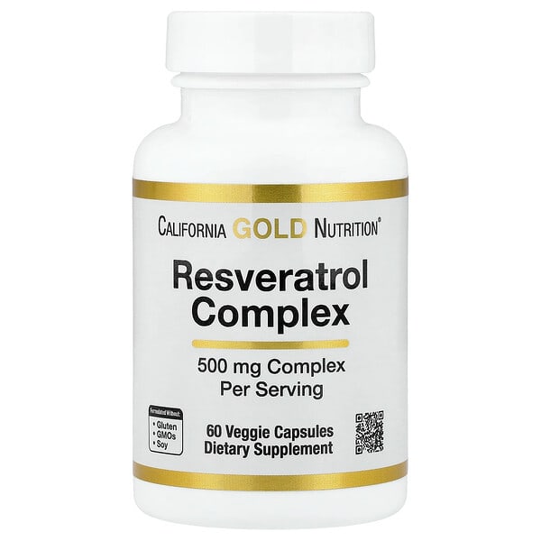 lkn01664_v_123.jpg комплекс с ресвератролом, 60 растительных капсул — California Gold Nutrition