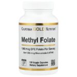 метилфолат и витамин C, 120 растительных капсул — California Gold Nutrition