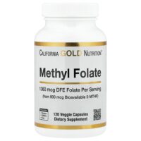метилфолат и витамин C, 120 растительных капсул — California Gold Nutrition