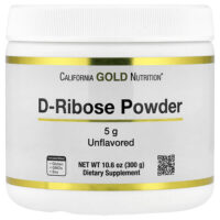 D-рибоза в порошке, без добавок, 300 г (10,6 унции) — California Gold Nutrition