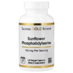 фосфатидилсерин подсолнечника, 100 мг, 120 растительных капсул — California Gold Nutrition
