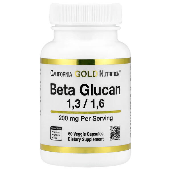 lkn01795_v_91.jpg бета-глюкан 1–3, 1–6, 200 мг, 60 растительных капсул — California Gold Nutrition