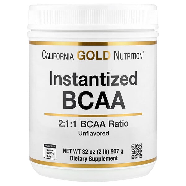 lkn01968_v_59.jpg быстрорастворимый порошок BCAA с L-лейцином, L-изолейцином и L-валином, без ароматизаторов, 907 г (2 фунта) — California Gold Nutrition