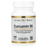куркумин 95, 30 растительных капсул (500 мг в 1 капсуле) — California Gold Nutrition