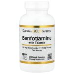 бенфотиамин и тиамин, 250 мг, 120 растительных капсул — California Gold Nutrition