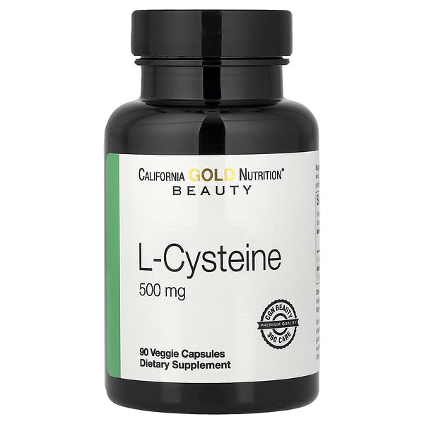 lkn02050_v_31.jpg L-цистеин, 500 мг, 90 растительных капсул — California Gold Nutrition