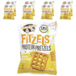 Fitzels™, протеиновые крендели с горчицей Бужи, 8 пакетиков по 85 г (3 унции) — Lenny & Larry's