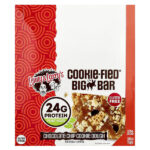 Cookie-Fied® Big Bar, тесто для печенья с шоколадной крошкой, 12 батончиков, 90 г (3,17 унции) — Lenny & Larry's