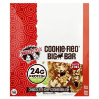 Cookie-Fied® Big Bar, тесто для печенья с шоколадной крошкой, 12 батончиков, 90 г (3,17 унции) — Lenny & Larry's