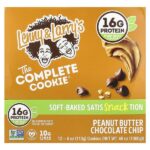 The COMPLETE Cookie, арахисовая паста с шоколадной крошкой, 12 видов печенья, 113 г (4 унции) — Lenny & Larry's
