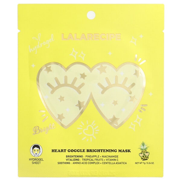 llr98842_v_6.jpg Heart Google, осветляющая маска для лица, 1 листовая маска, 7 г (0,24 унции) — Lalarecipe