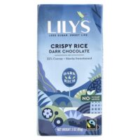 Плитка темного шоколада с 55% какао, хрустящий рис, 85 г (3 унции) — Lily's Sweets